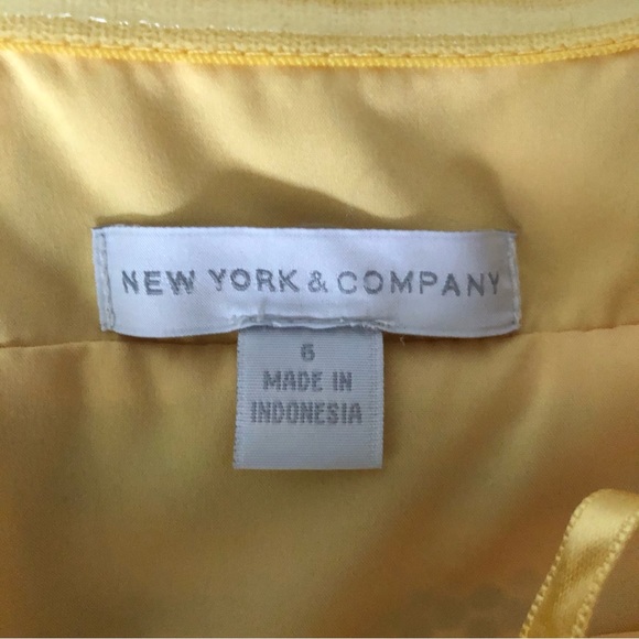 New York & Company strapless yellow summer dress - Picture 4 of 7